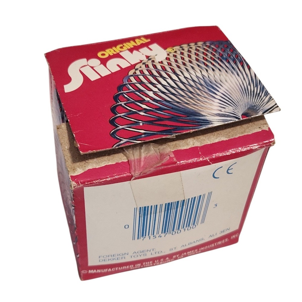 Vintage Original Slinky Metal Walking Spring‎ Toy James Industries Boxed